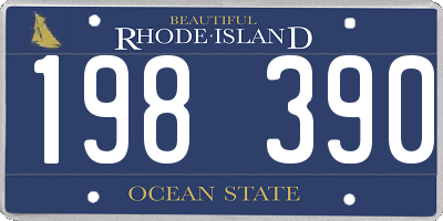 RI license plate 198390