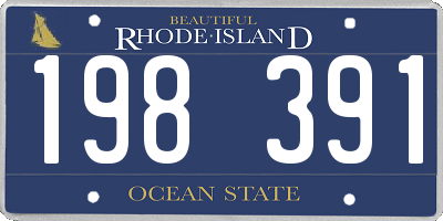RI license plate 198391