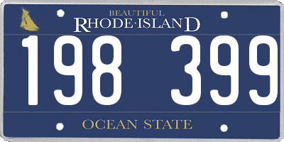 RI license plate 198399