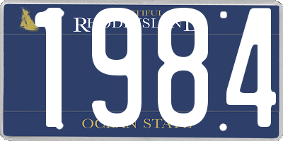 RI license plate 1984