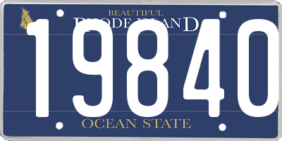 RI license plate 19840
