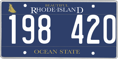 RI license plate 198420