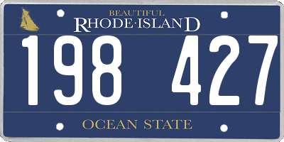 RI license plate 198427