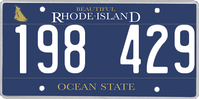 RI license plate 198429