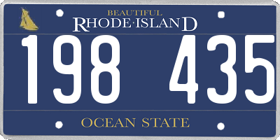 RI license plate 198435