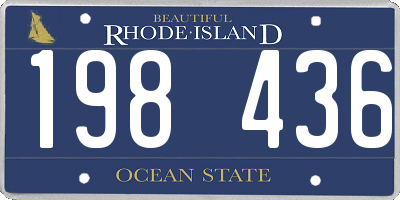 RI license plate 198436