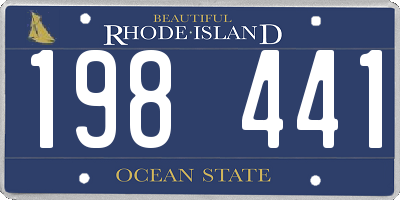RI license plate 198441