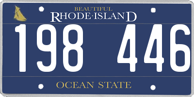 RI license plate 198446