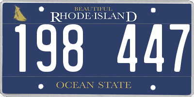 RI license plate 198447