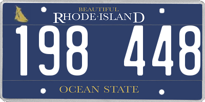 RI license plate 198448