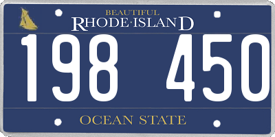 RI license plate 198450