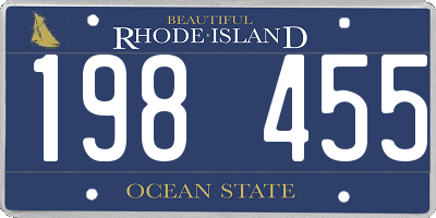 RI license plate 198455
