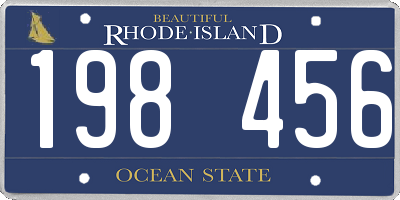 RI license plate 198456