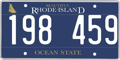 RI license plate 198459