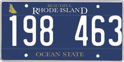RI license plate 198463