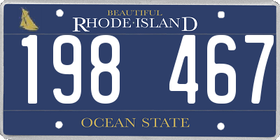 RI license plate 198467