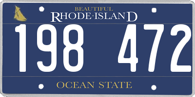 RI license plate 198472