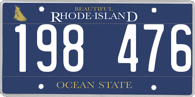 RI license plate 198476