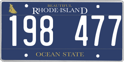 RI license plate 198477