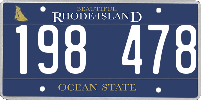 RI license plate 198478