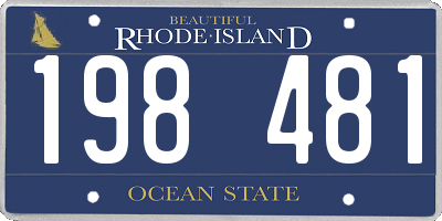 RI license plate 198481