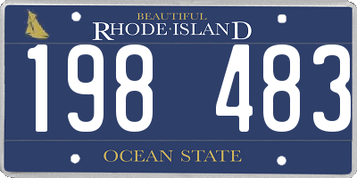 RI license plate 198483