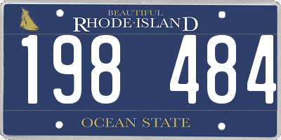 RI license plate 198484
