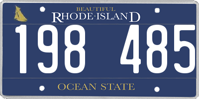 RI license plate 198485