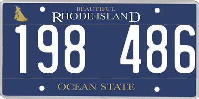 RI license plate 198486