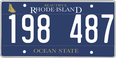 RI license plate 198487