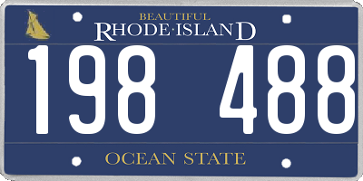RI license plate 198488