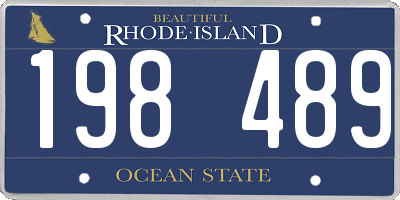 RI license plate 198489