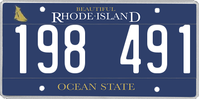 RI license plate 198491
