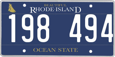 RI license plate 198494