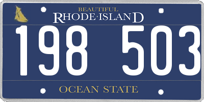RI license plate 198503