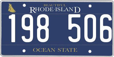 RI license plate 198506