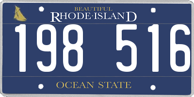 RI license plate 198516
