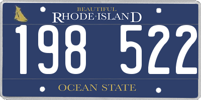 RI license plate 198522