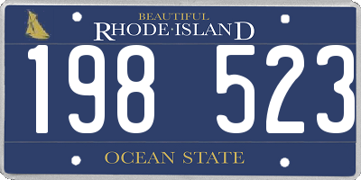 RI license plate 198523