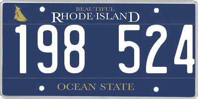 RI license plate 198524