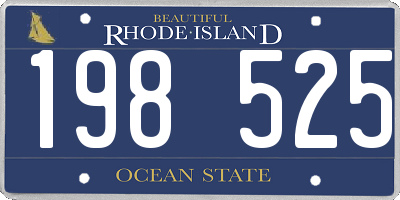 RI license plate 198525