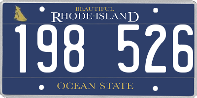 RI license plate 198526