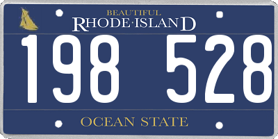RI license plate 198528