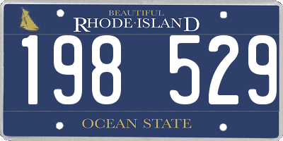 RI license plate 198529