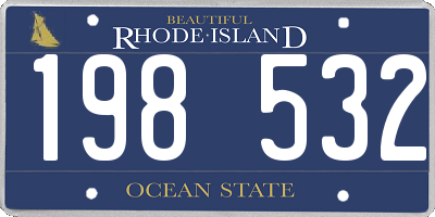 RI license plate 198532