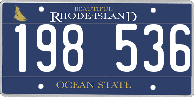 RI license plate 198536