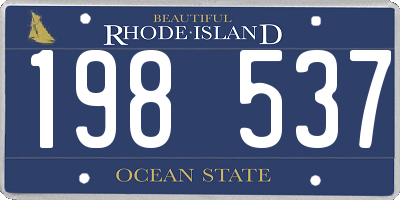 RI license plate 198537