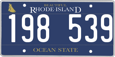 RI license plate 198539