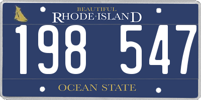 RI license plate 198547