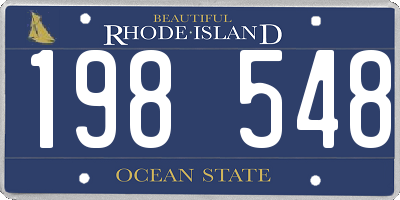 RI license plate 198548